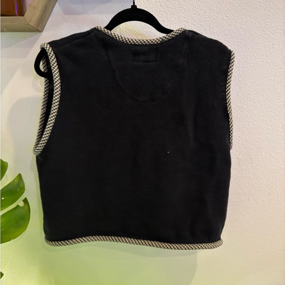 Cambridge Dry Goods Knit Vest Women’s Medium Vintage Equestrian Academia Preppy - Picture 6 of 10